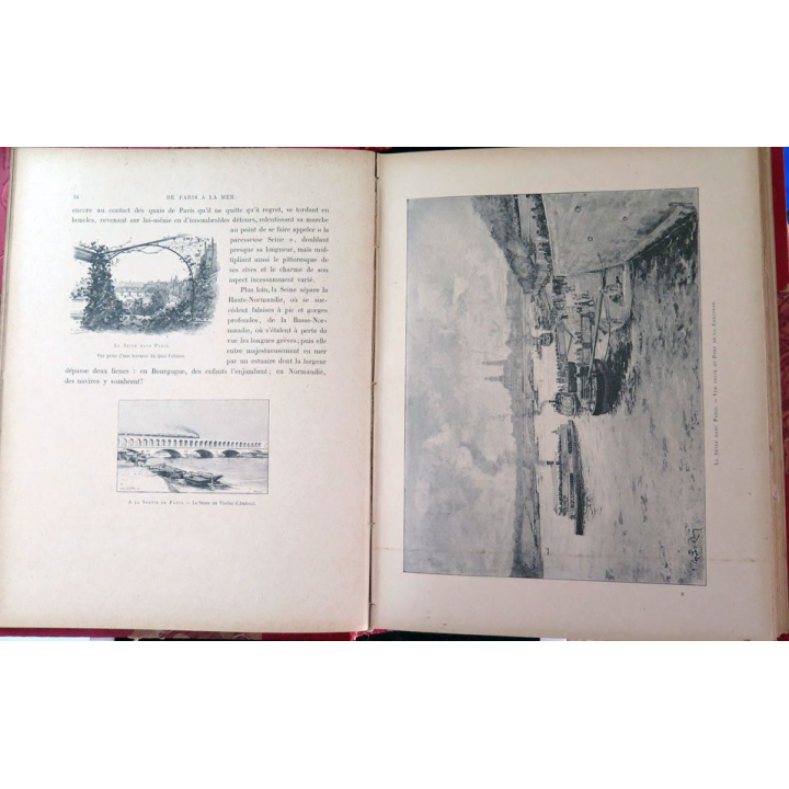 Voyage d'un petit Parisien De Paris à la mer par Constant de Tours demi cuir Emile Gaillard Editeur