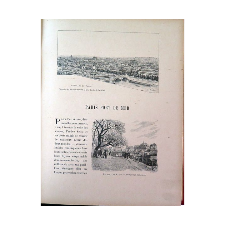 Voyage d'un petit Parisien De Paris à la mer par Constant de Tours demi cuir Emile Gaillard Editeur