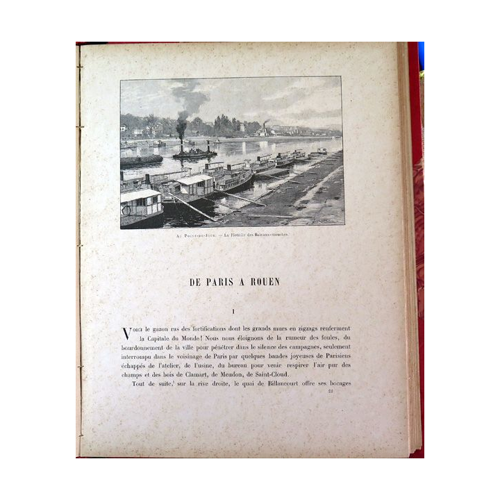 Voyage d'un petit Parisien De Paris à la mer par Constant de Tours demi cuir Emile Gaillard Editeur