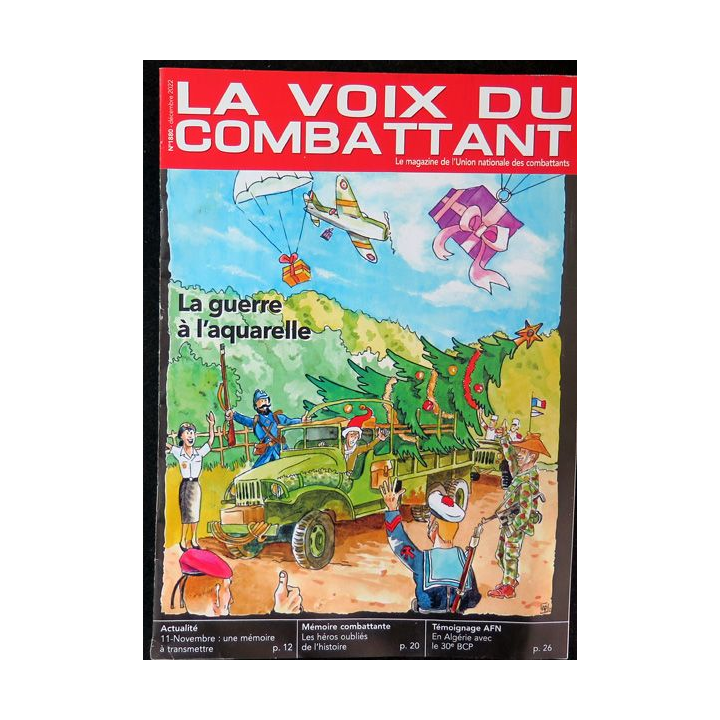 LA VOIX DU COMBATTANT N°1880 Décembre 2022 sur la guerre à l'aquarelle
