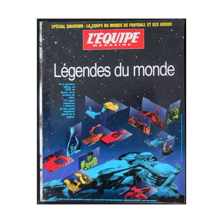 L'Equipe Magazine n° 837 25 avril 1998 sur les Légendes du Monde
