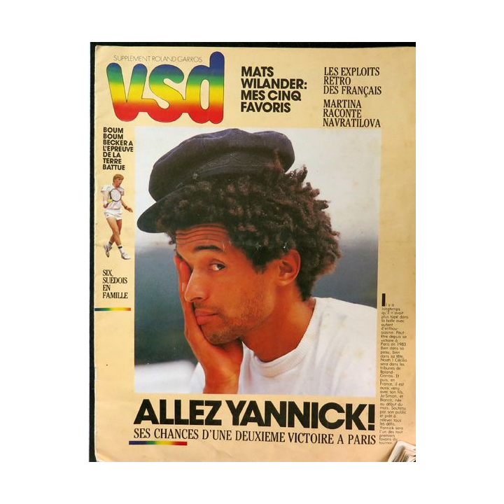 VSD supplément Roland Garros sur Yannick Noah