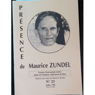 Présence de Maurice Zundel n° 23 Quête de l'homme, expérience de Dieu