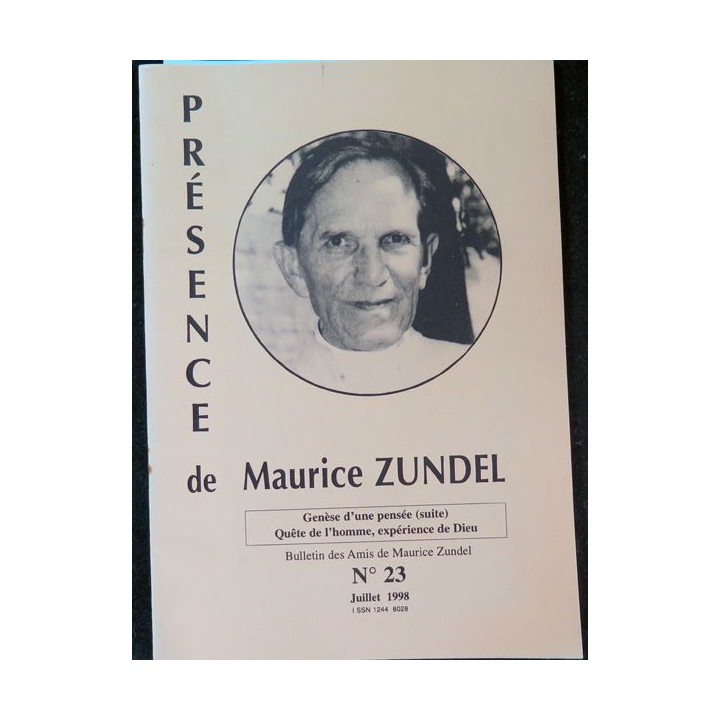 Présence de Maurice Zundel n° 23 Quête de l'homme, expérience de Dieu