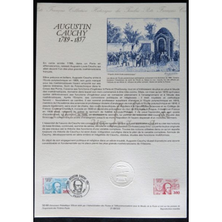 Documents philatéliques : Collection historique du timbre poste français "Augustin Cauchy 1789-1857"