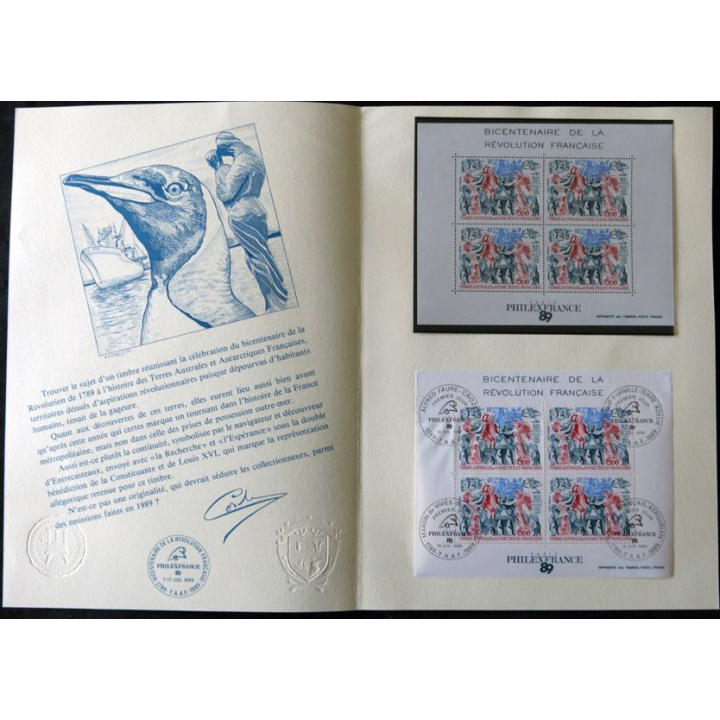 Documents philatéliques : Collection historique du timbre poste français "Territoires des TAAF"