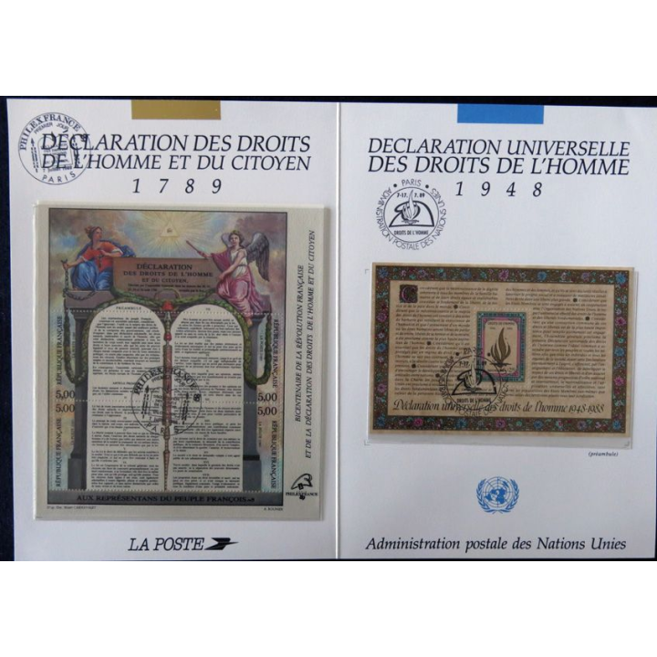 Collection historique du timbre poste français "Déclaration universelle des droits de l'homme 1948" N° 42922