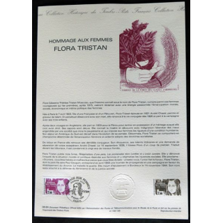 Documents philatéliques : Collection historique du timbre poste français "Flora Tristan"