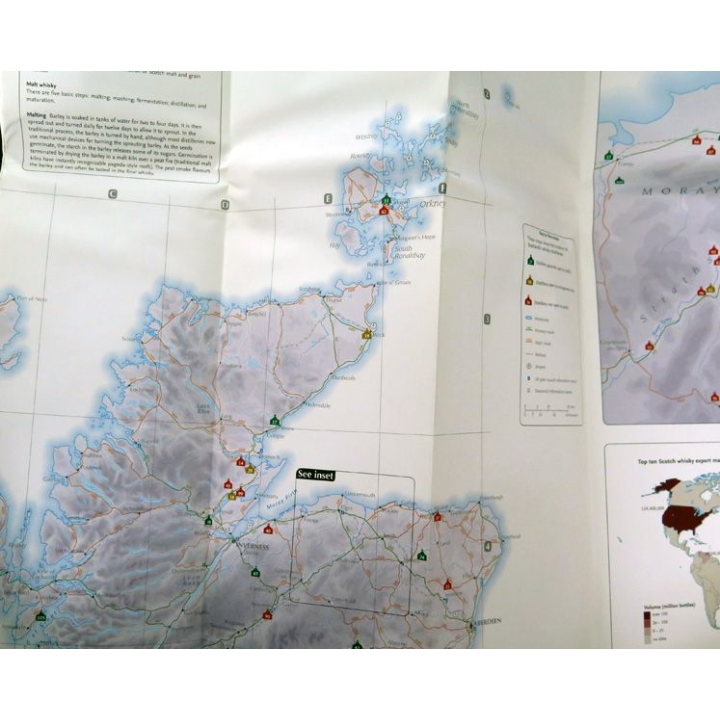 Whisky Map of Scotland carte des distilleries de whisky écossais
