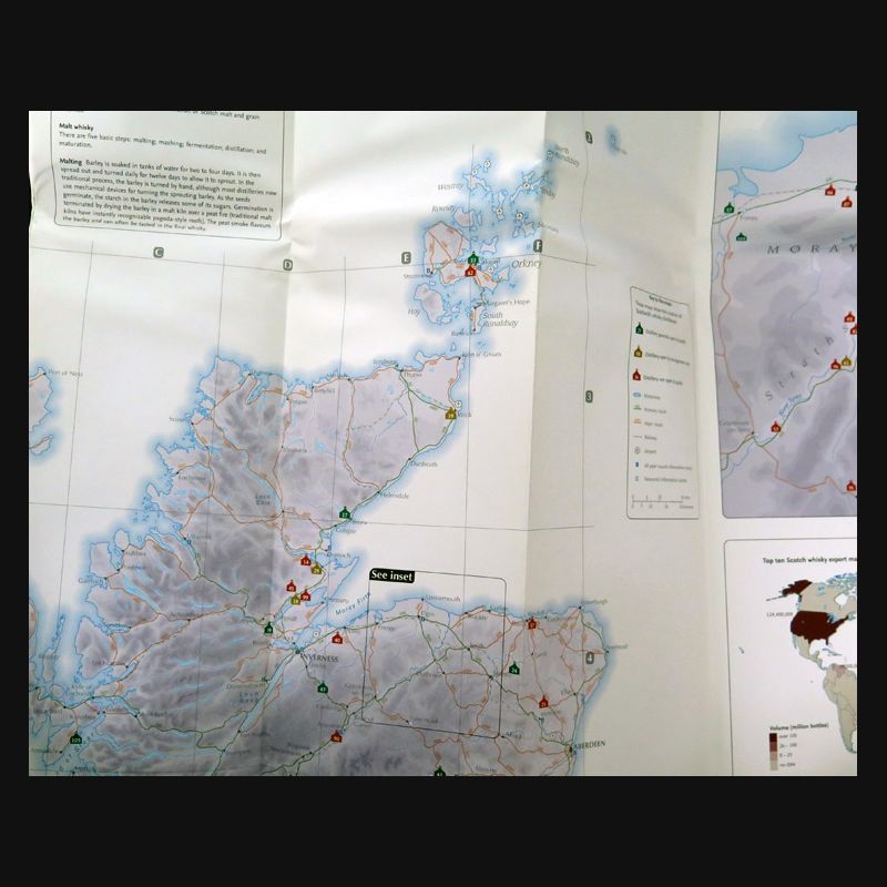 Whisky Map of Scotland carte des distilleries de whisky écossais