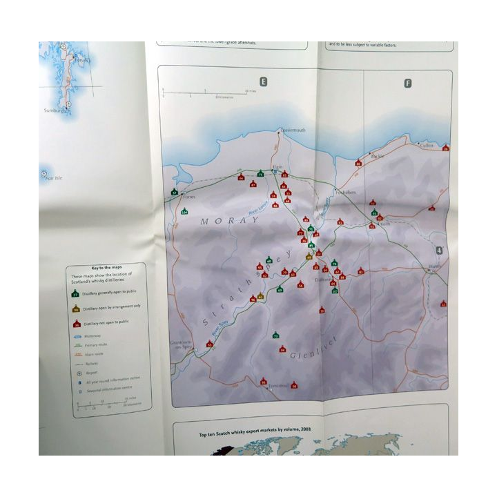 Whisky Map of Scotland carte des distilleries de whisky écossais