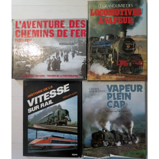 Lot de 4 magifiques livres sur les chemins de fer