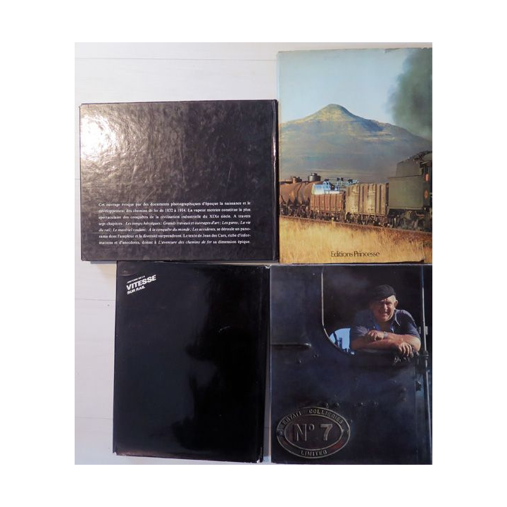 Lot de 4 magifiques livres sur les chemins de fer