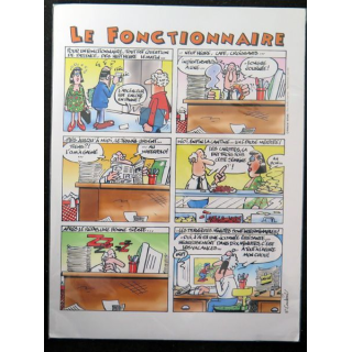 Planche de bande dessinée sur le Fonctionnaire