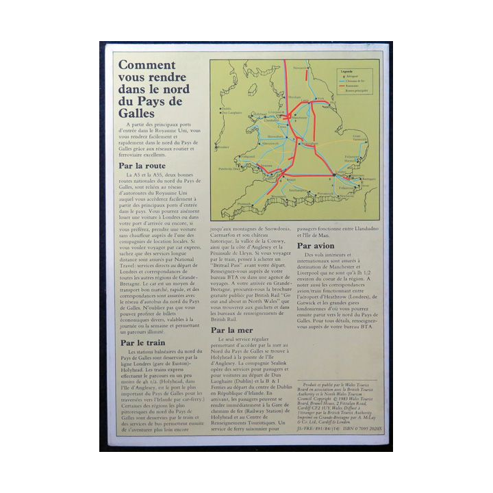 Brochure et carte du Nord du Pays de Galles 