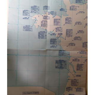 Carte aéronautique de France sur les moyens radio d'aterrissage avec fréquences
