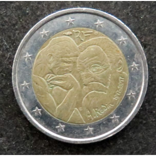 FRANCE : Pièce de 2 euros commémorative A. Rodin 1917 - 2017