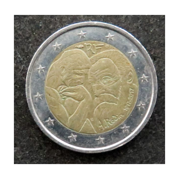 FRANCE : Pièce de 2 euros commémorative A. Rodin 1917 - 2017