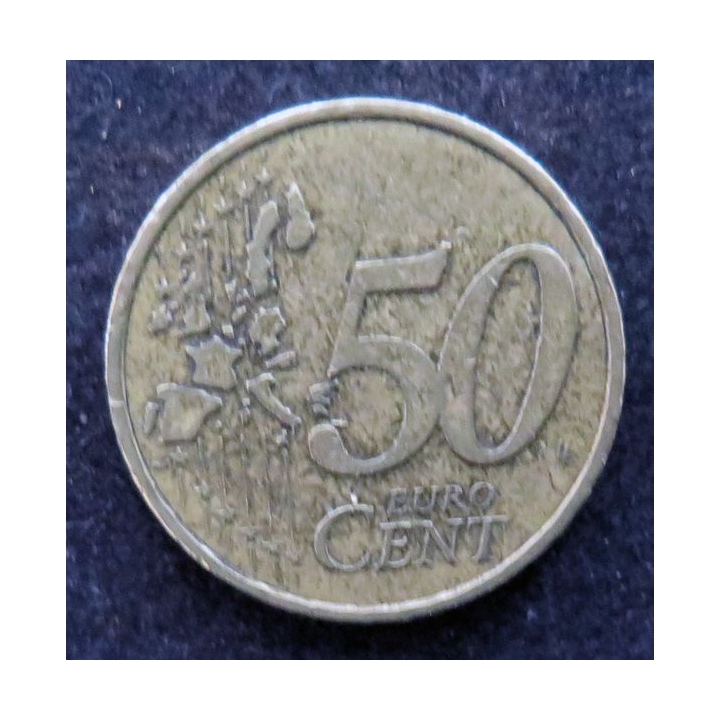 GRECE : Pièce de 0,50 centimes d'euros fabriquée en France 