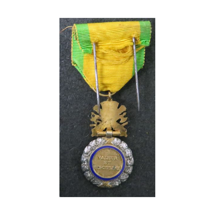 FRANCE : Médaille militaire 1870 3° république en argent émaux parfaits