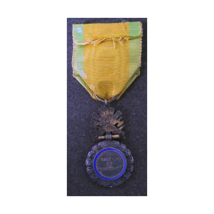 FRANCE : Médaille militaire 1870 3° république en argent émaux parfaits