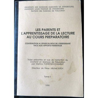 Les Parents et l'apprentissage de la lecture au cours préparatoire Tome 2 de Martine Foestner-Chambat