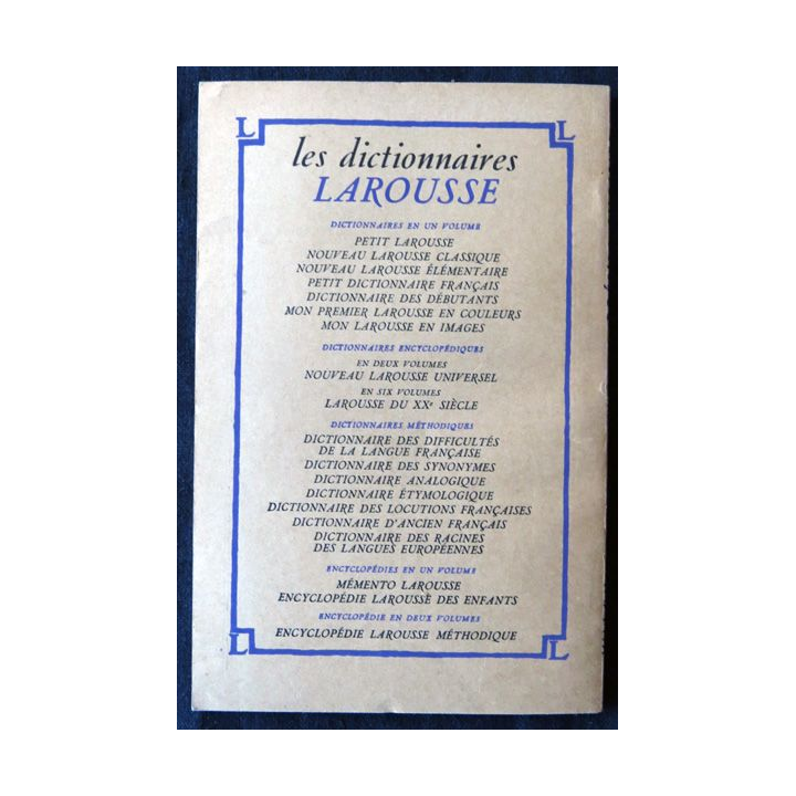Poésies choisies de François Villon aux éditions Librairie Larousse