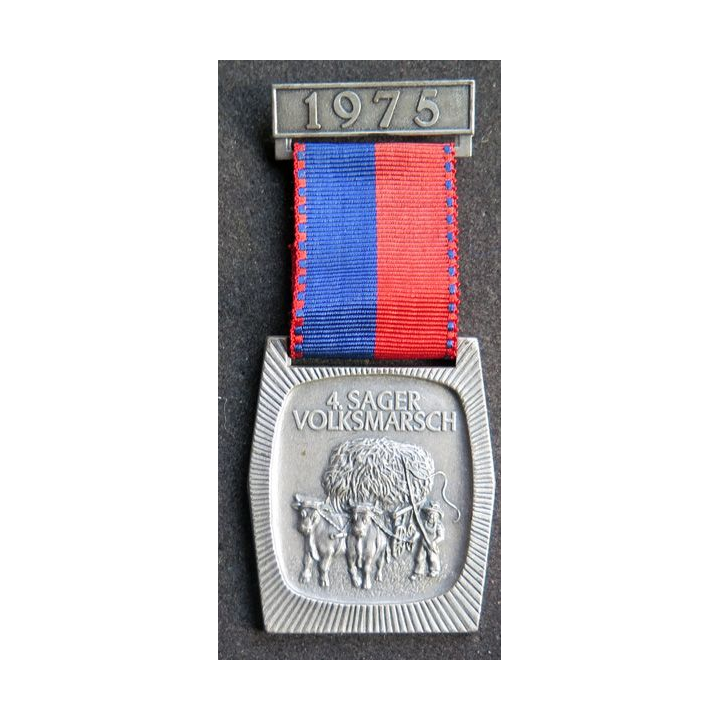 ALLEMAGNE : médaille de la 4° Sager Volksmarsch 1975