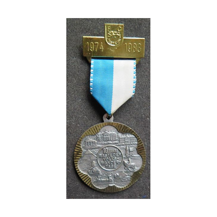 ALLEMAGNE : médaille de la FC Rastede Volksmarsch 1983