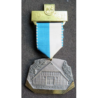 ALLEMAGNE : médaille de la FC Rastede Volksmarsch 1981
