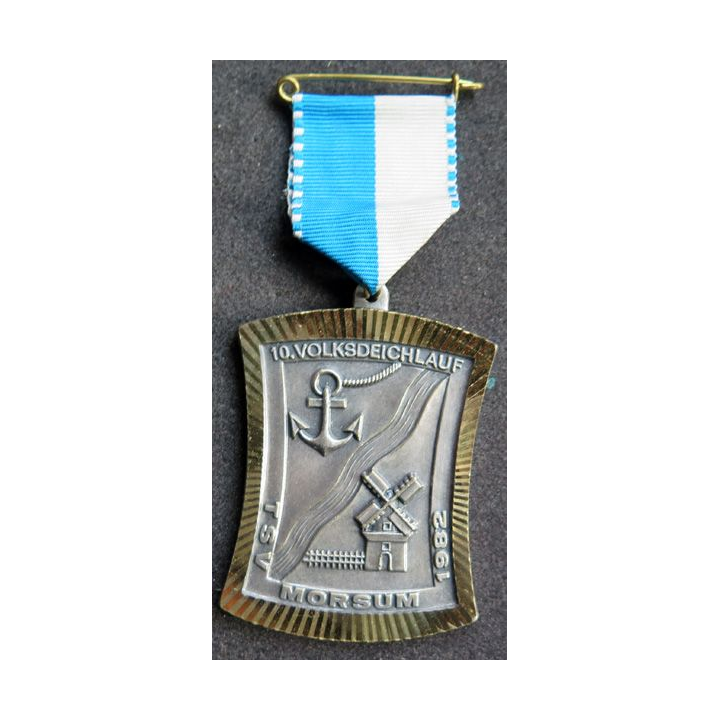 ALLEMAGNE : médaille de la 10° Volksdeichlauf 1982 TSV Morsum