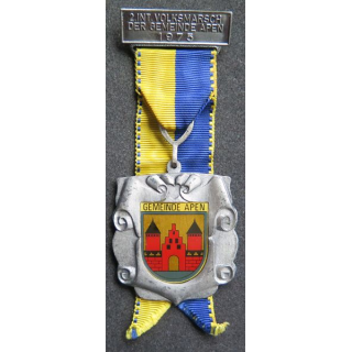 ALLEMAGNE : médaille de 2° Int. Volksmarsch der Gemeinde Apen 1975