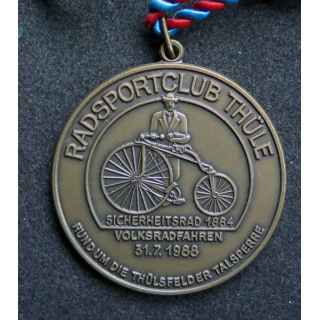 ALLEMAGNE : médaille du Radsportclub Thüle Volksradfahren du 31.7.1988