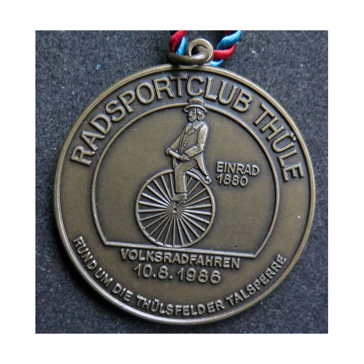 ALLEMAGNE : médaille du Radsportclub Thüle Volksradfahren du 10.8.1986