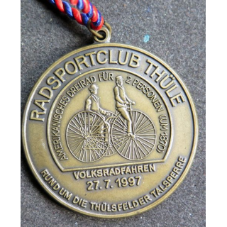 ALLEMAGNE : médaille du Radsportclub Thüle Volksradfahren du 10.8.1986