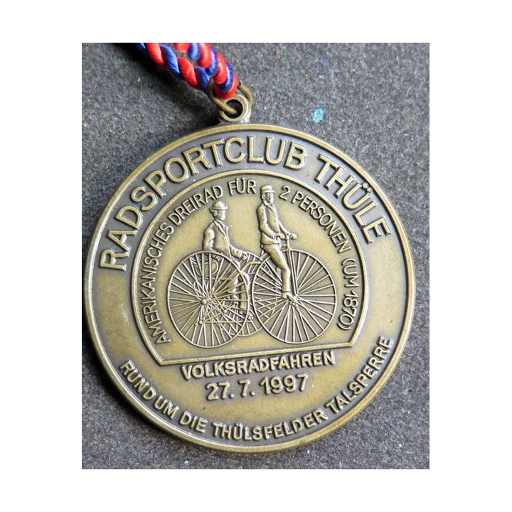 ALLEMAGNE : médaille du Radsportclub Thüle Volksradfahren du 10.8.1986
