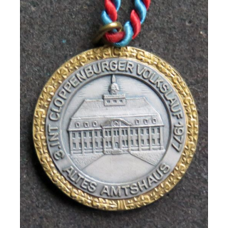 ALLEMAGNE : médaille de la 3° int.Cloppenburger Volkslauf 1977 Altes Amtshaus