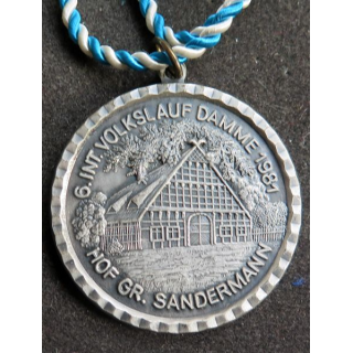 ALLEMAGNE : médaille de la 6° Int. Volkslauf Damme 1981 Hof Gr. Sandermann