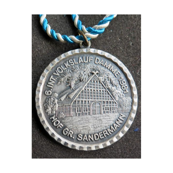 ALLEMAGNE : médaille de la 6° Int. Volkslauf Damme 1981 Hof Gr. Sandermann