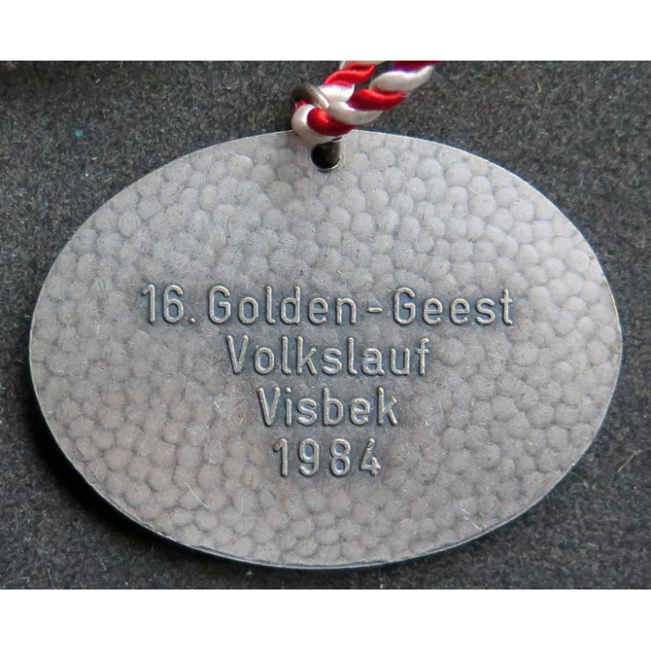ALLEMAGNE : médaille de la 16° Golden Geest Volkslauf Visbek 1984