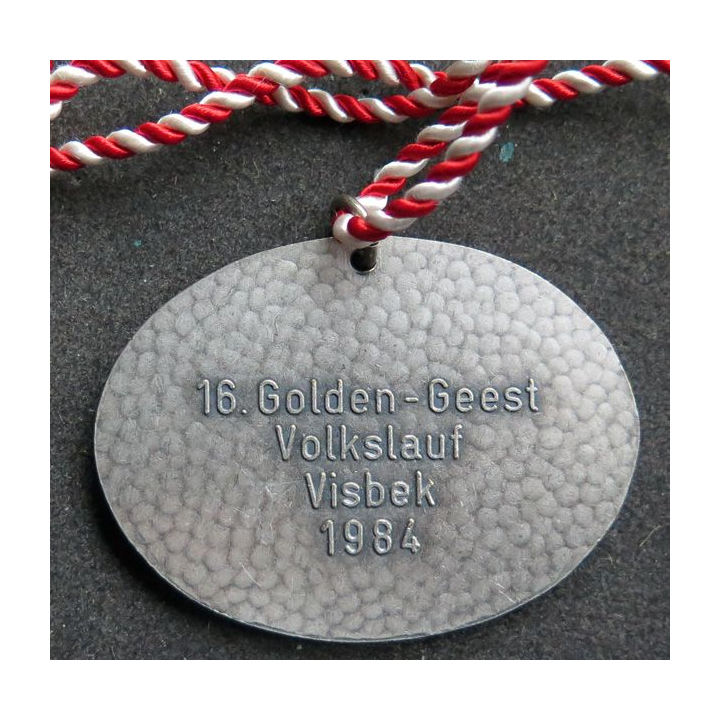 ALLEMAGNE : médaille de la 16° Golden Geest Volkslauf Visbek 1984