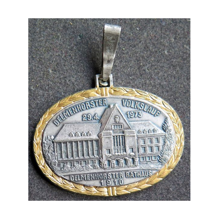 ALLEMAGNE : médaille de la Delmenhorster Volkslauf 29.4.1973