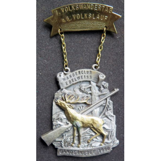 ALLEMAGNE : médaille de la 7° Volks Wandertag u.6 Volkslauf Banderkesee 1990