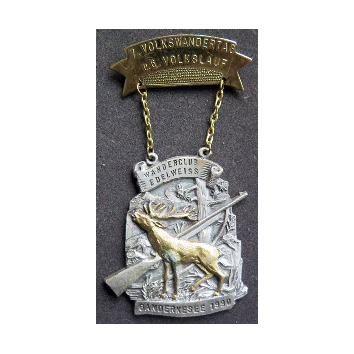 ALLEMAGNE : médaille de la 7° Volks Wandertag u.6 Volkslauf Banderkesee 1990