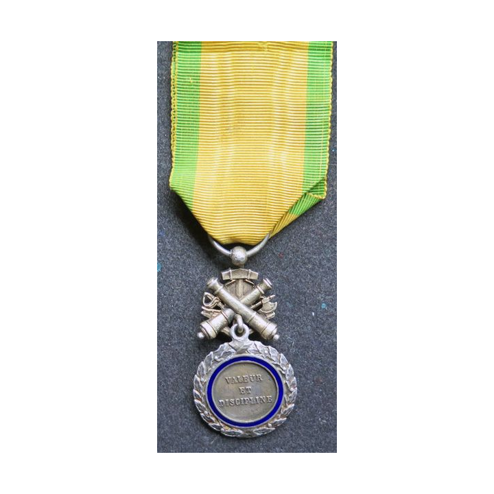 FRANCE : Médaille militaire 1870 3° république en argent DOUBLE FACE modèle du 5° type
