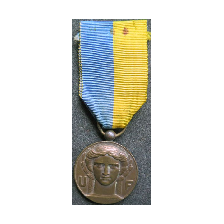 FRANCE : Médaille de l'union fédérale des combattants en bronze