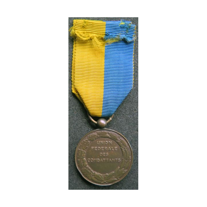 FRANCE : Médaille de l'union fédérale des combattants en bronze