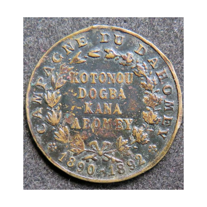 FRANCE : Médaille commémorative non officielle du Dahomey 1890 - 1892 