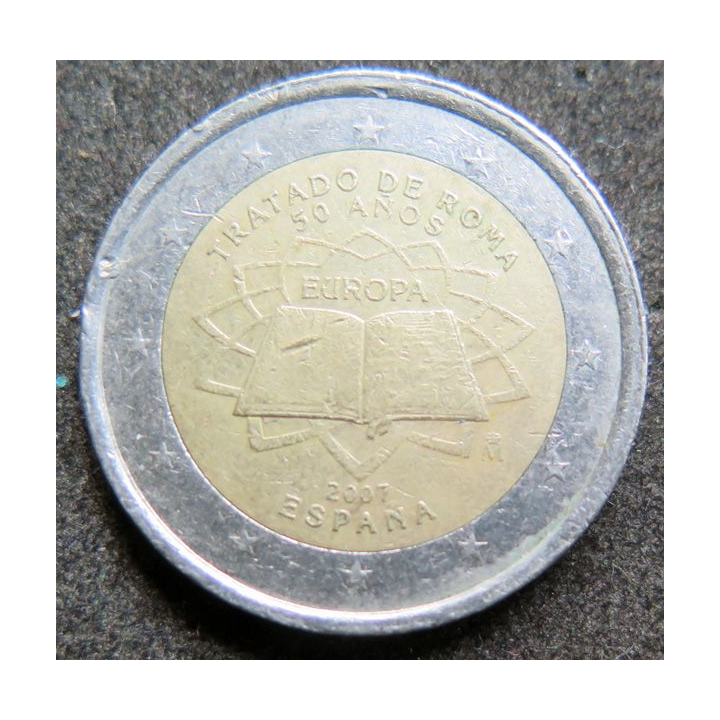 ESPAGNE : Pièce de 2 euros du traité de Rome 2007