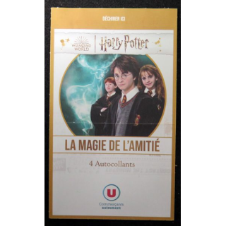 4 autocollants HARRY POTTER la magie de l'amitié 